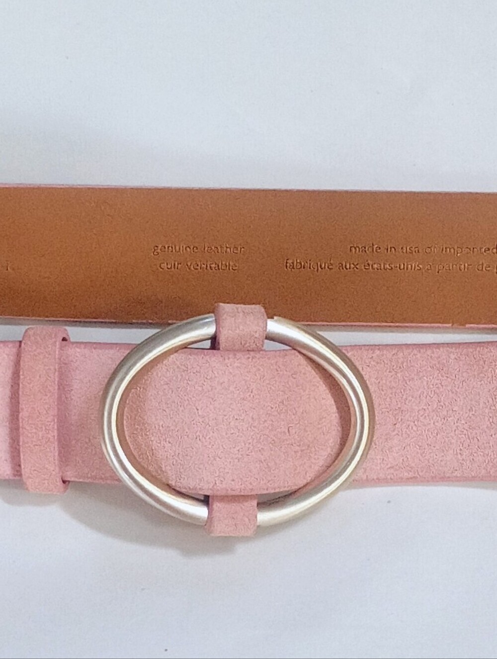 ✨ Rachel Parcell Pink Suede O-Ring Belt ✨